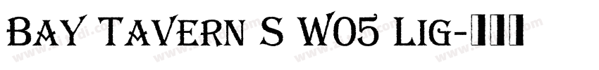 Bay Tavern S W05 Lig字体转换